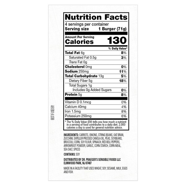 Dr.Praegers California Veggie Burger, 4 ct, 10 oz