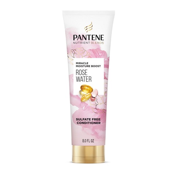 Pantene Nutrient Blends Miracle Moisture Boost Conditioner with Rose Water, 8 OZ