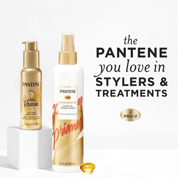 Pantene Nutrient Blends Hydrating Glow Thirsty Ends Milk to Water Hair Serum, 3.2 OZ