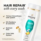 Pantene Pro-V Smooth & Sleek Shampoo, thumbnail image 2 of 8