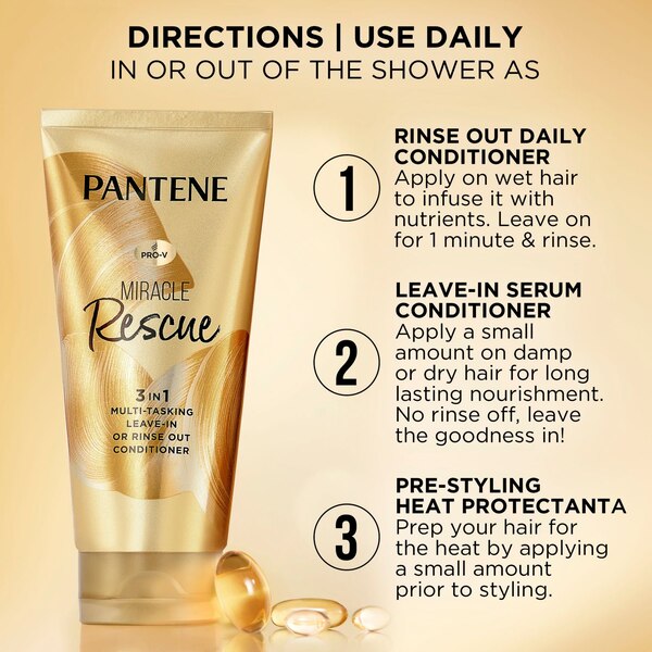 Pantene Pro-V Miracle Rescue 3-in-1 Multi-Tasking Conditioner, 6 OZ