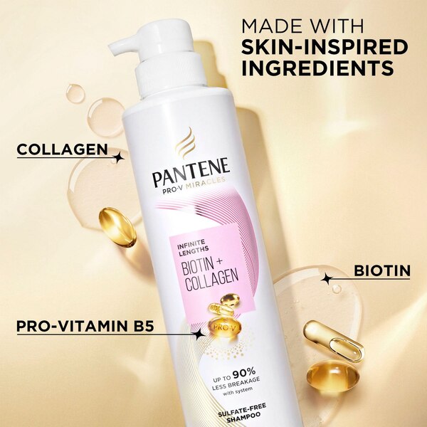 Pantene Pro-V Infinite Lengths Biotin & Collagen Shampoo, 13.5 OZ