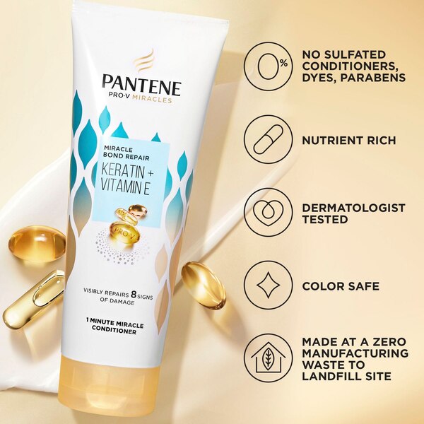 Panetene Pro-V Miracle Repair Keratin & Vitamin E Conditioner, 10.9 OZ
