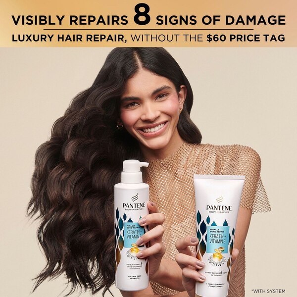 Pantene Pro-V Miracle Repair Keratin & Vitamin E Shampoo, 13.5 OZ
