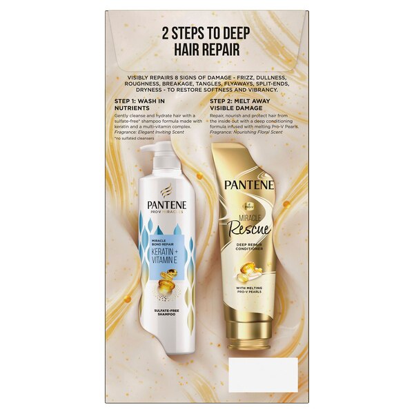 Pantene Pro-V Miracle Repair Keratin & Vitamin E Shampoo & Conditioner Set