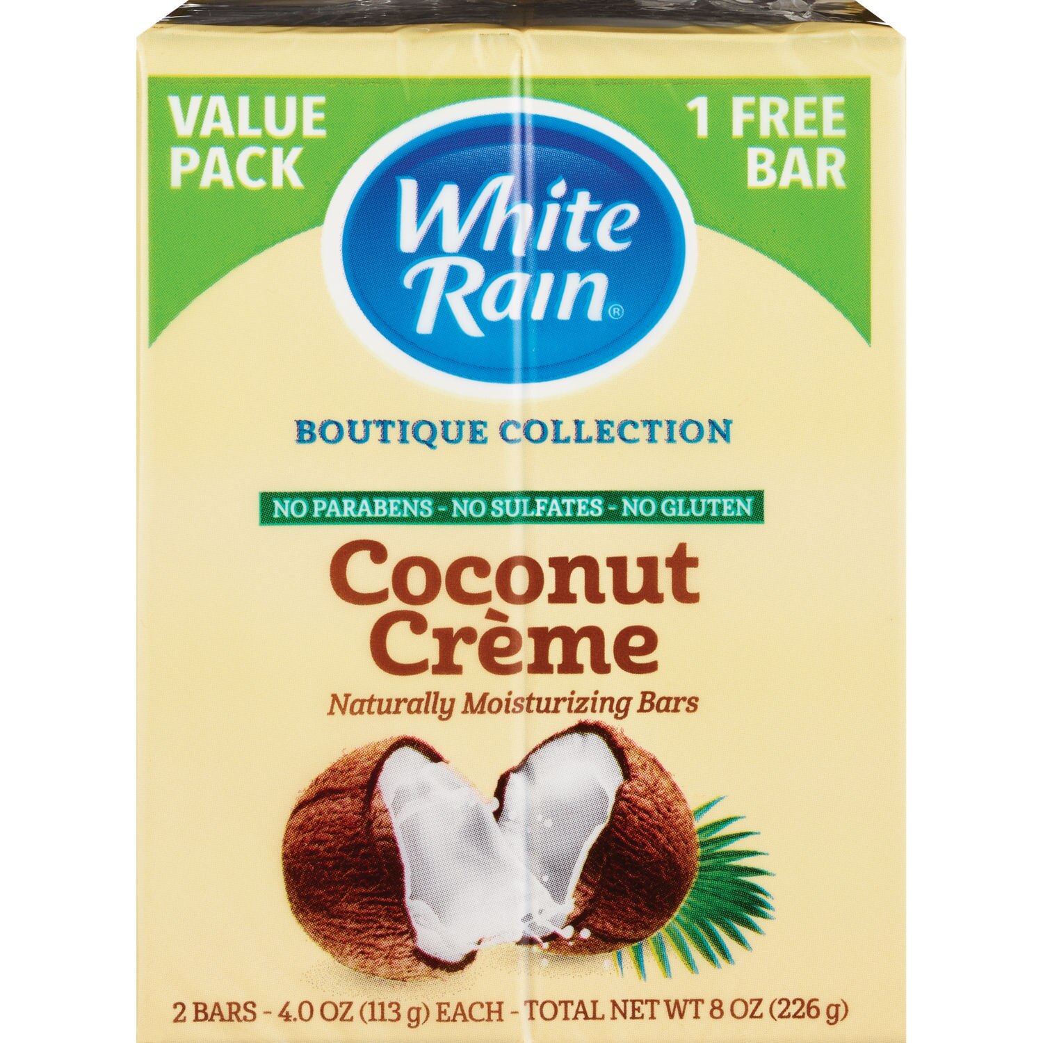White Rain - Jabones de tocador naturalmente hidratantes, 2 u.