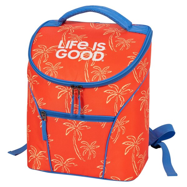 Life is Good 26-Can Insulated Backpack Cooler, Palm Trees