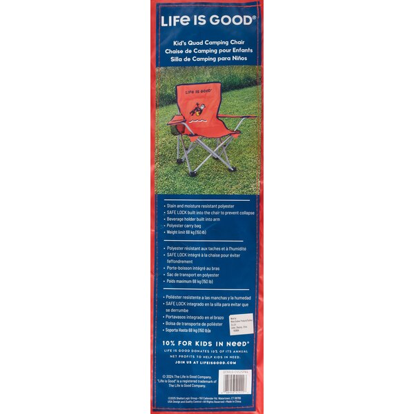 Life is Good Kid's Quad Chair, Orange