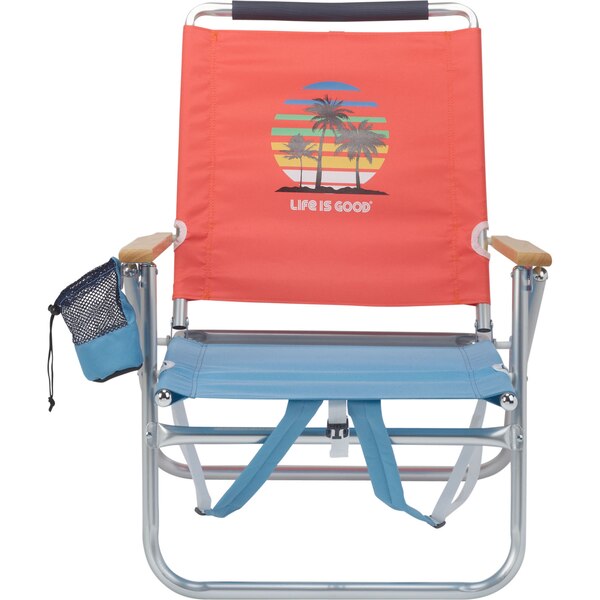 Life is Good Aluminum Backpack Chair, Orange