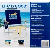 Life is Good Aluminum Backpack Chair, Navy, thumbnail image
