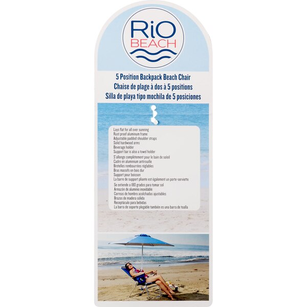 Rio Beach 5-Position Backpack Beach Chair