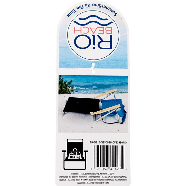 Rio Beach 5-Position Backpack Beach Chair