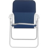 Wave Beach 1-Position Steel Beach Chair, Navy, thumbnail image