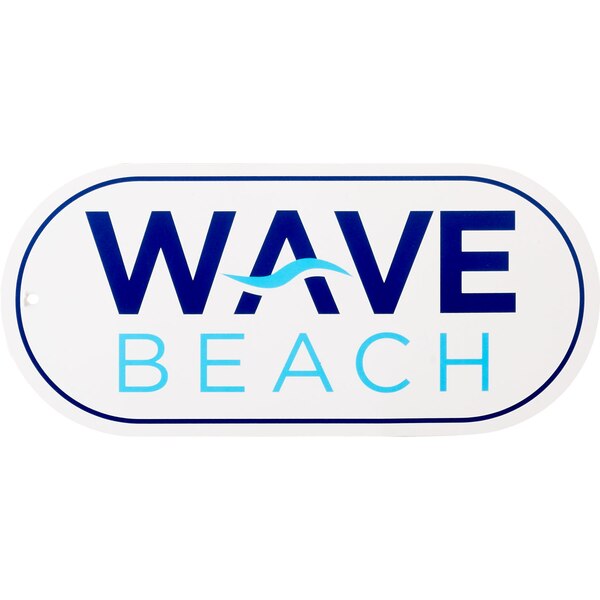 Wave Beach 1-Position Steel Beach Chair, Navy