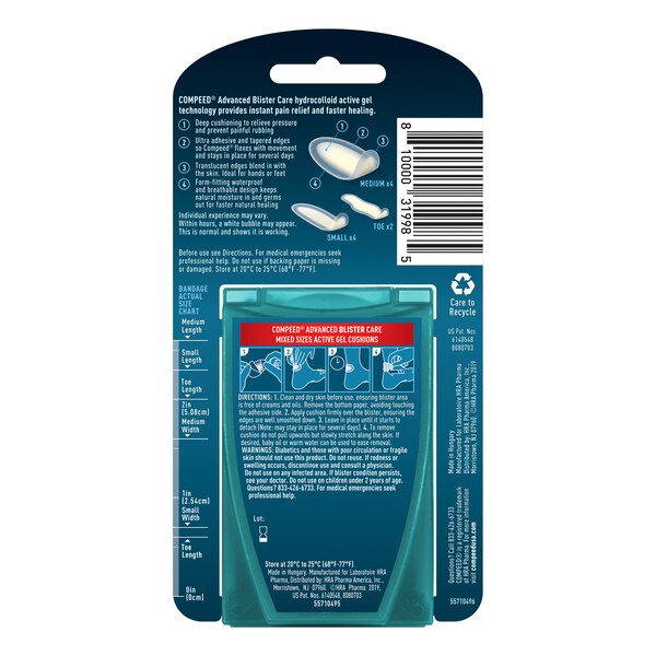 Compeed Blister Care Cushions Mixed sizes, 10 CT