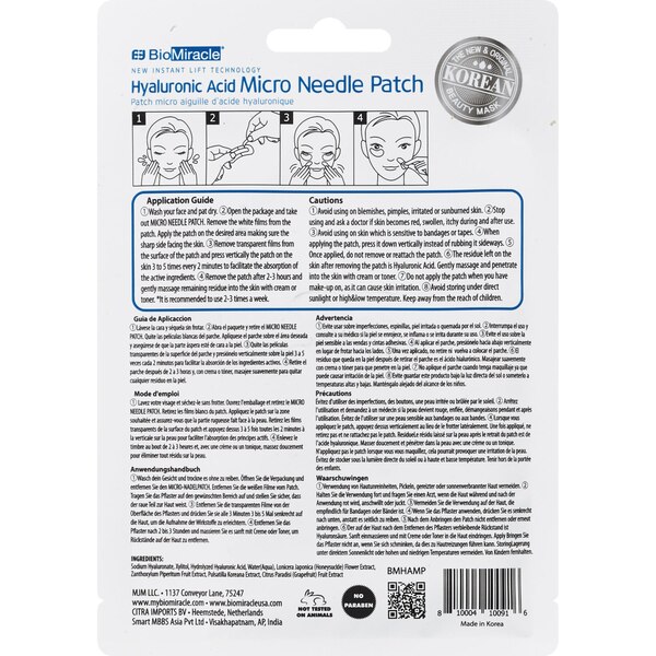 BioMiracle Hyaluronic Acid Micro Needle Patch