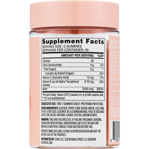 MONDAY Biotin Hair Gummies, 60 CT