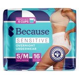 Because Sensitive Overnight Bladder Control Underwear, thumbnail image