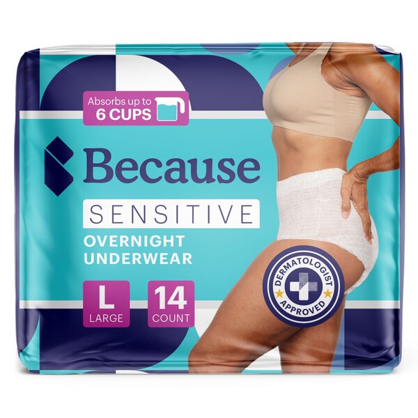 Because Sensitive Overnight Bladder Control Underwear