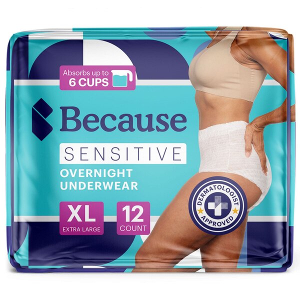 Because Sensitive Overnight Bladder Control Underwear