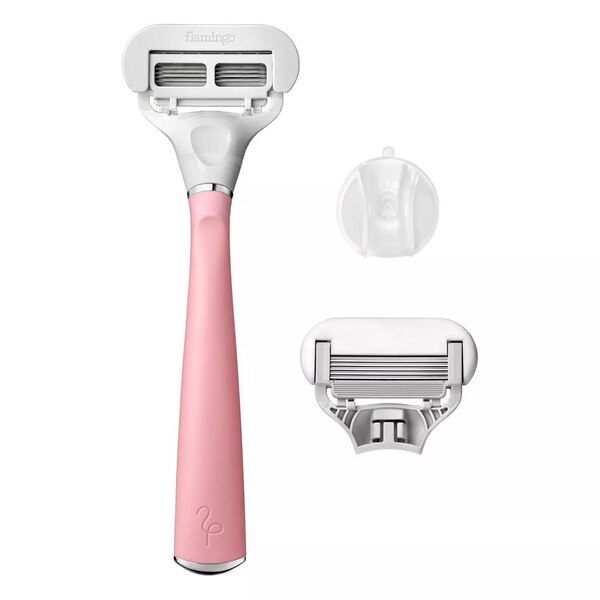 Flamingo Women's 5-blade Razor with Replacement Blade Cartridge