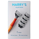 Harry's 5-Blade Razor Blade + 4 Razor Blade Refills, Orange Truman, thumbnail image
