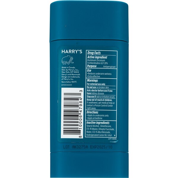 Harry's Extra-Strength Antiperspirant Stick, Wildlands, 2.5 OZ