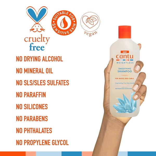 Cantu Weightless Smoothing Shampoo, 13.5 OZ