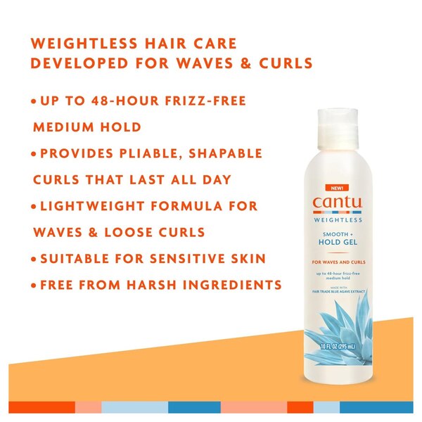 Cantu Weightless Smooth & Hold Gel, 10 OZ