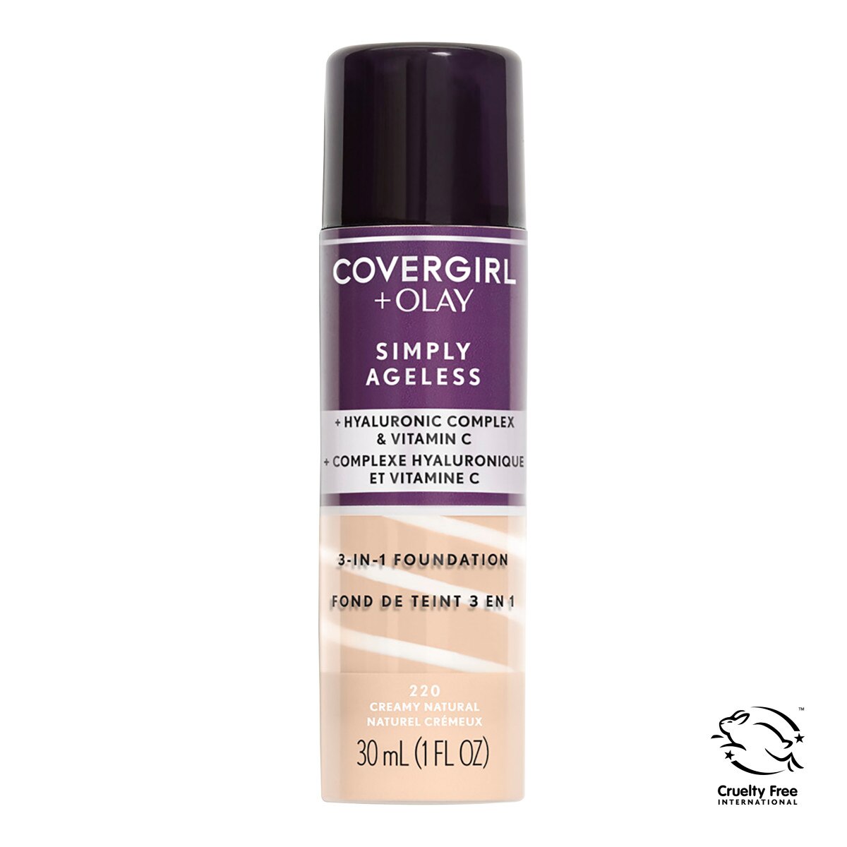CoverGirl + Olay Simply Ageless 3-in-1 Foundation, Creamy Natural - 1 oz | CVS