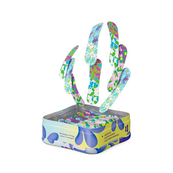 Welly Flex Fabric Bandages, Color Changing, Assorted, 30 CT