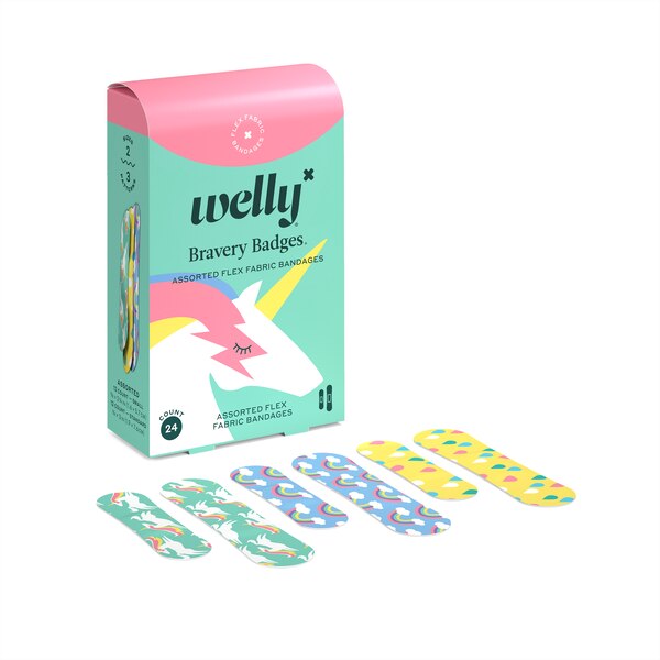 Welly Bravery Badges Unicorn Carton, 24 CT