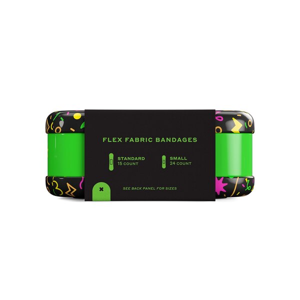 Welly Flex Fabric Bandages Glow-In-The-Dark, 39 CT