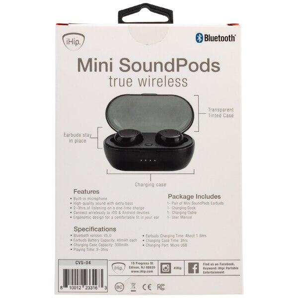 iHip Mini SoundPods, Black