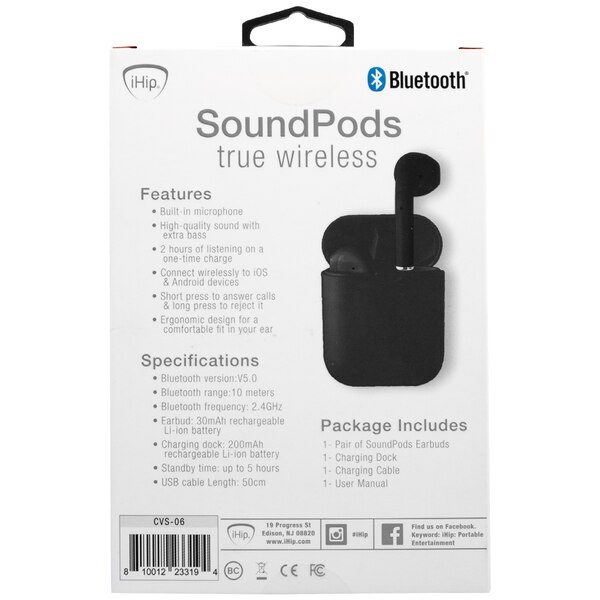iHip Bluetooth True Wireless SoundPods