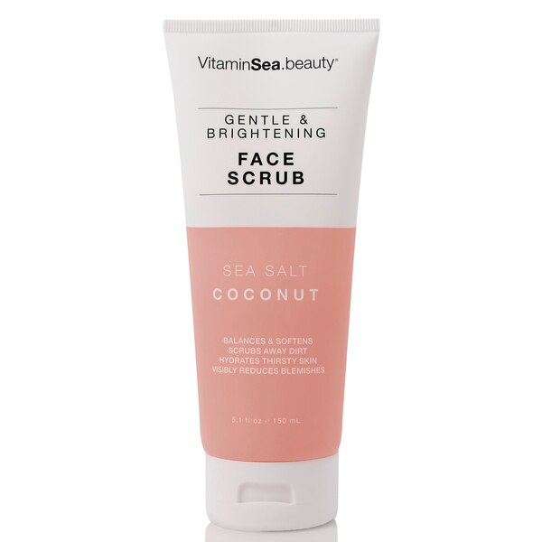 Vitamins and Sea Beauty Sea Salt & Coconut Gentle & Brightening Face Scrub, 5.1 OZ