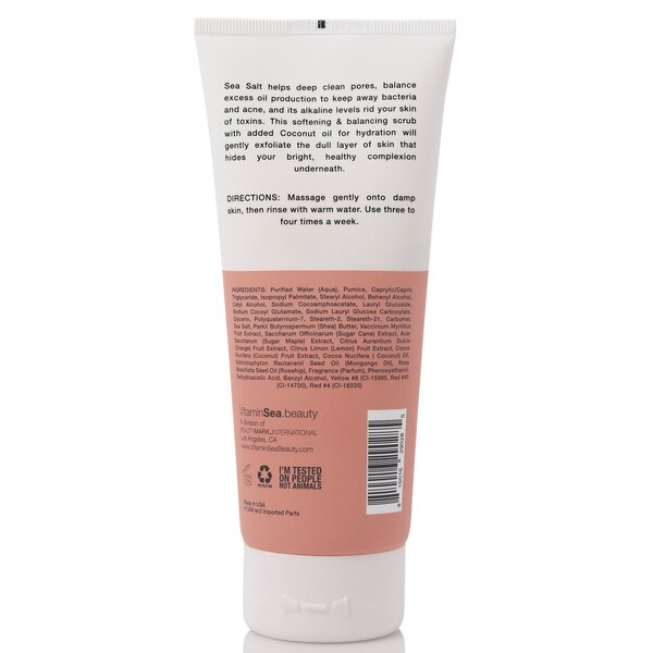 Vitamins and Sea Beauty Sea Salt & Coconut Gentle & Brightening Face Scrub, 5.1 OZ