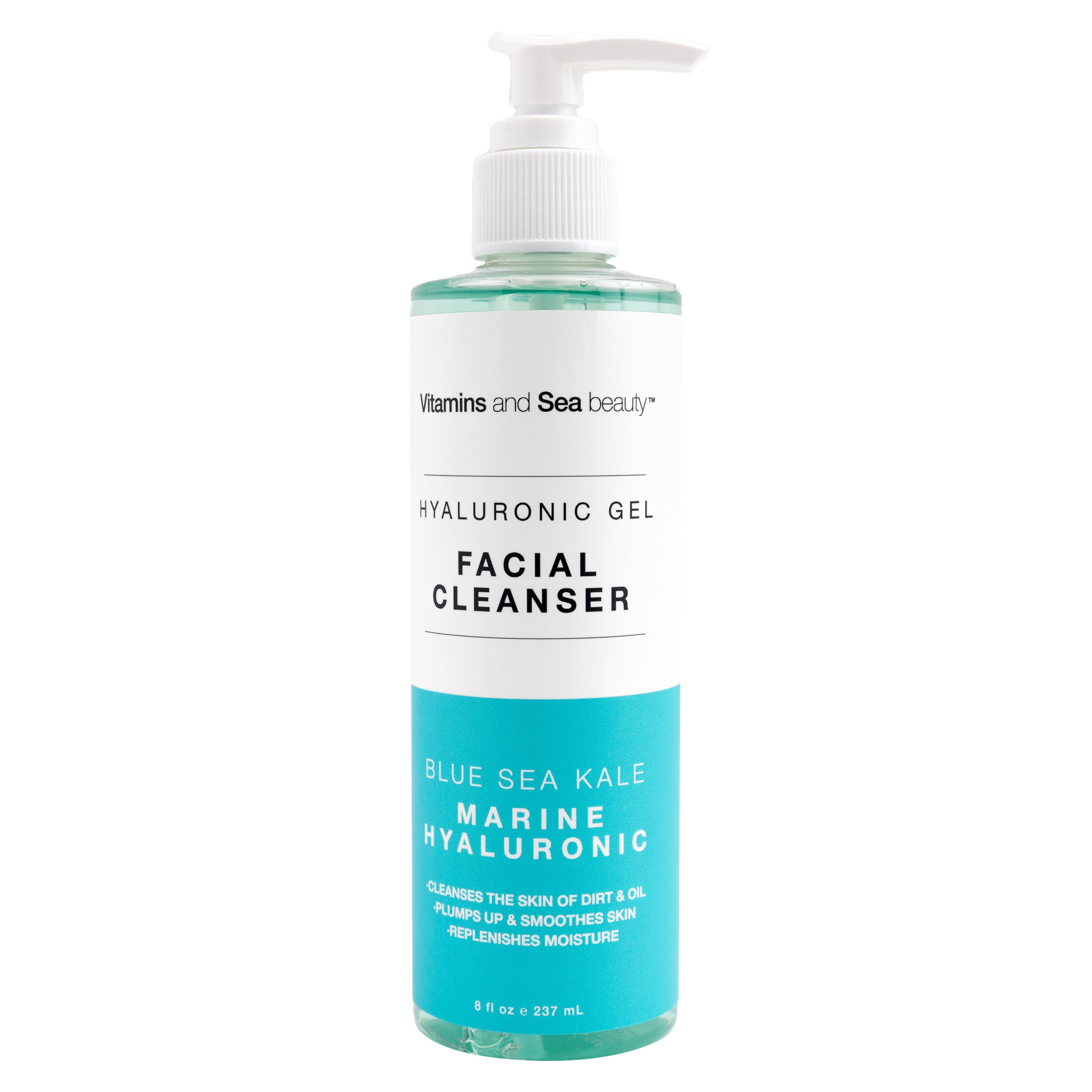 Vitamins and Sea Beauty Blue Sea Kale and Marine Hyaluronic Gel Facial Cleanser, 8 OZ