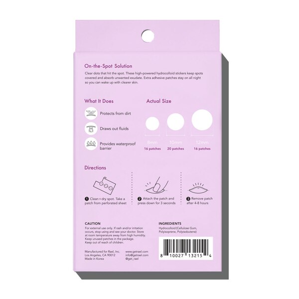 Rael Beauty Miracle Patch Overnight Spot Covers, 52 CT