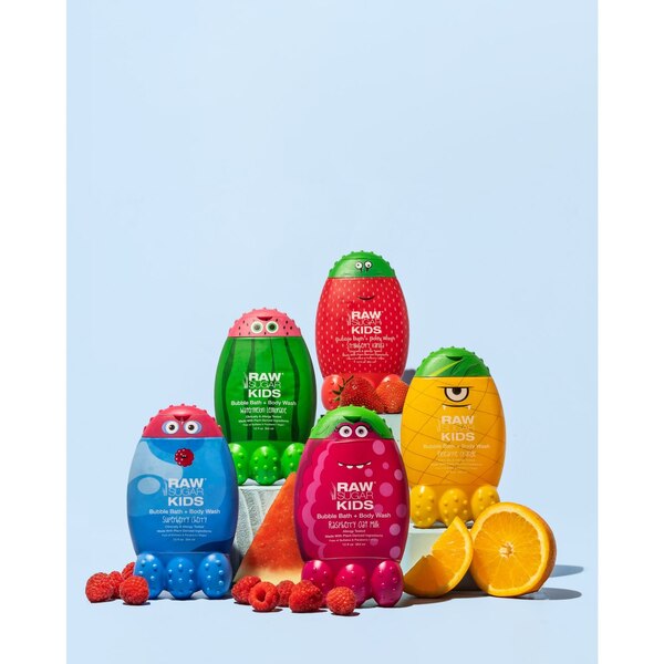 Raw Sugar Kids 2-in-1 Bubble Bath & Body Wash, Super Berry Cherry, 12 OZ