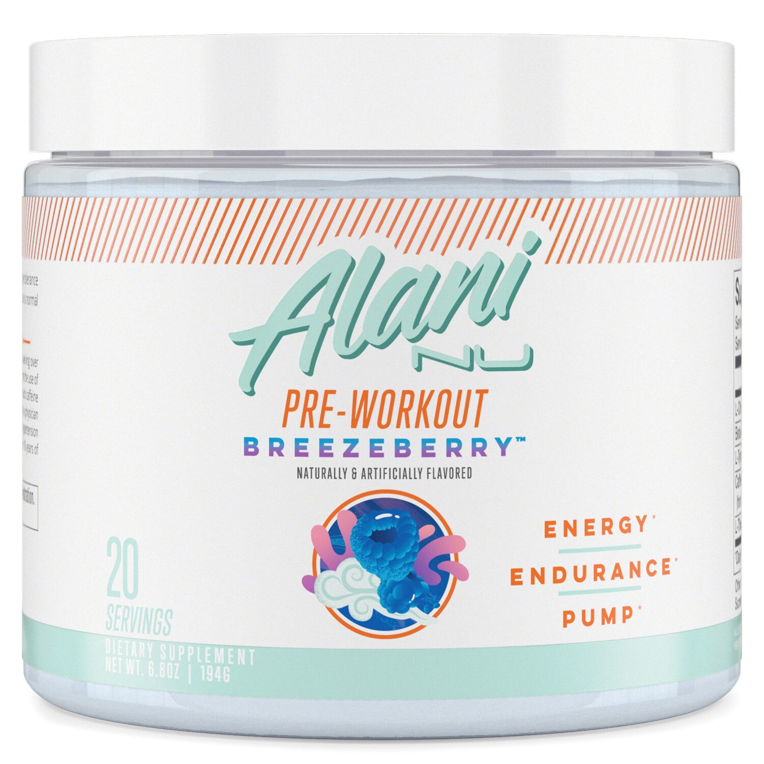 Alani Nu Pre-Workout Supplement Powder for Energy, Endurance, and Pump, 20 Servings
