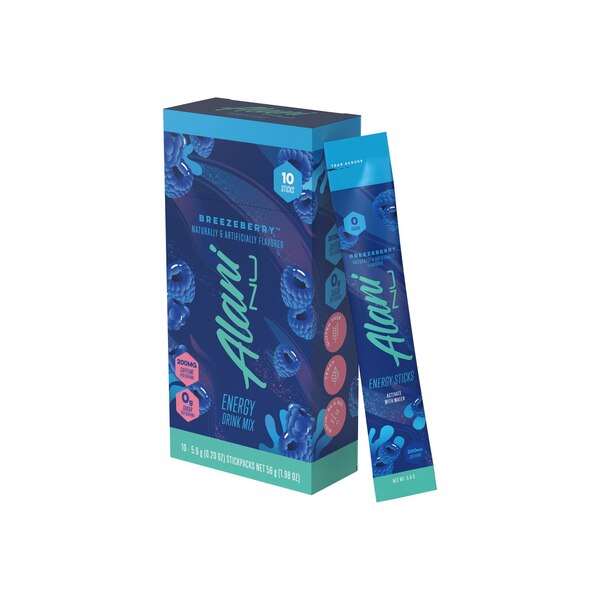 Alani Nu Energy Drink Mix Stickpacks, 10 CT, Breezeberry