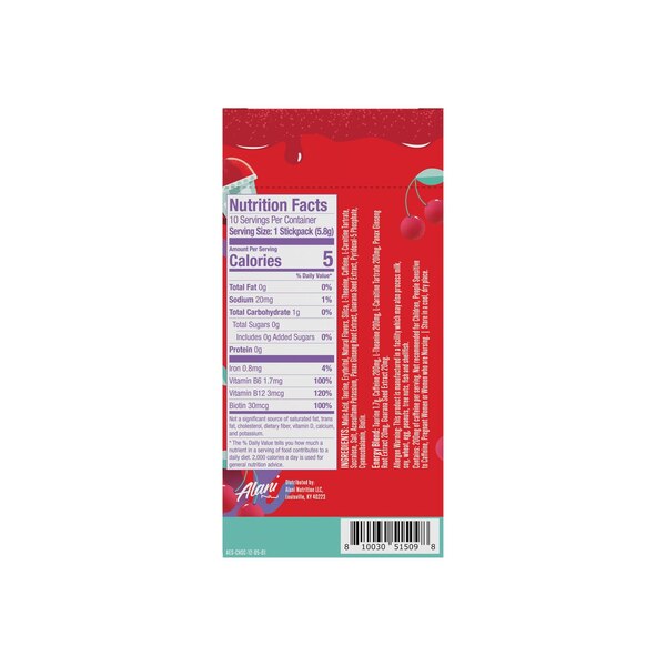 Alani Nu Energy Drink Mix Stickpacks, 10 CT, Cherry Slush
