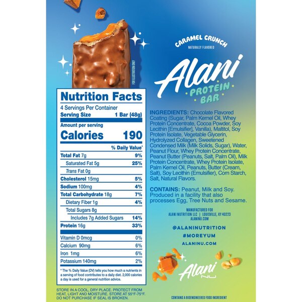 Alani Protein Bar - Caramel Crunch 4x48g Carton