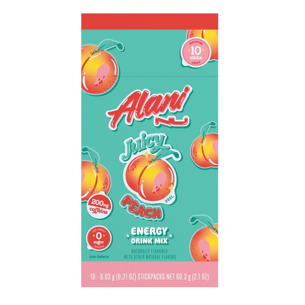 Alani Nu Energy Drink Mix Stickpacks 10 CT, Juicy Peach