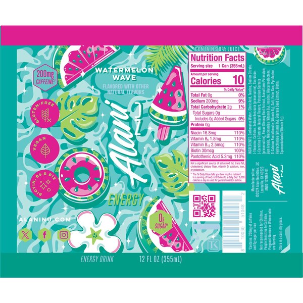Alani Energy Drink, Pink Slush, 12 oz