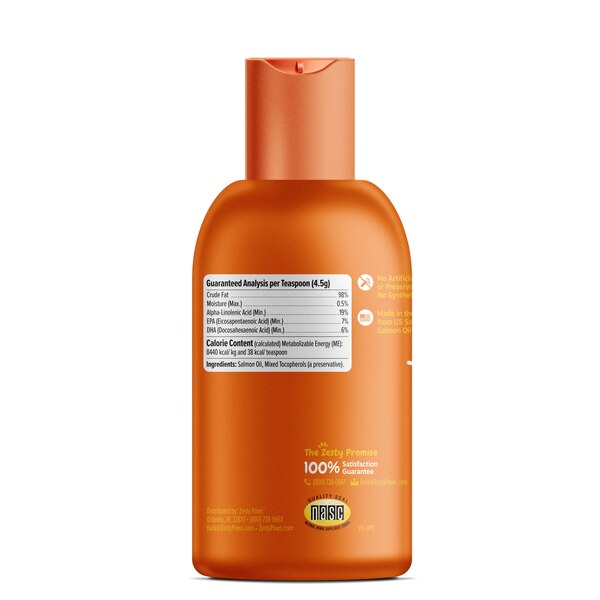 Zesty Paws Wild Alaskan Salmon Oil, 8oz