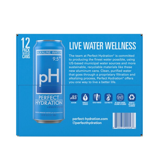 Perfect Hydration Alkaline Water, 12 ct, 16.9 oz