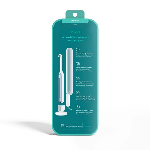 quip Rev Oscillating Toothbrush with Travel Case