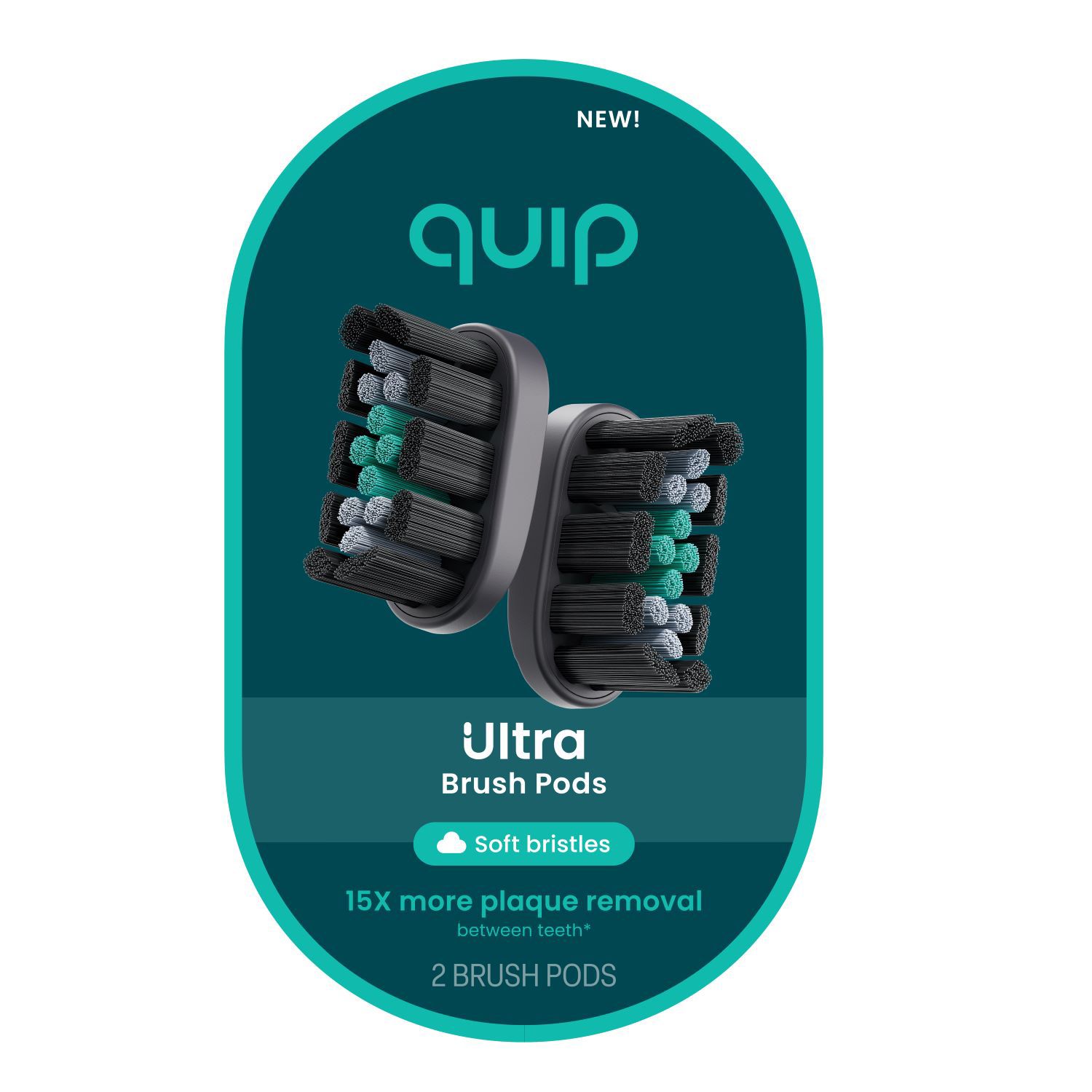 Quip Ultra Smart Electric Toothbrush Brush Head Refill, Soft Bristle